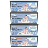 Fununcat diaper pail refills on a roll with quick tear perforations for fast diaper disposal.