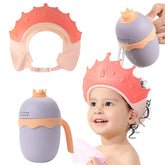 FUNUPUP Baby Shower Cap front crown design eases bath time and keeps water away.