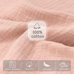 FUNUPUP muslin pillow cover easy to wash, reduces laundry stress.
