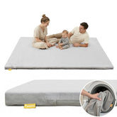 Funyoo baby play mat memory-foam close-up shows cushioned tummy-time support.