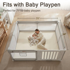 Funyoo memory foam 1-2 inch thickness edge closeup demonstrates gentle baby tumbles