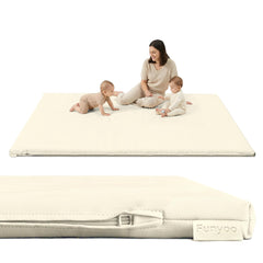 Funyoo padded play mat 79x59 view highlighting spacious floor area for safe play.