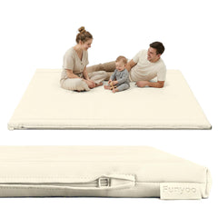 Funyoo padded play mat foam close-up shows cushioned support for crawling infants.