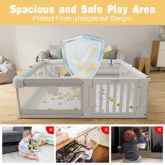 Funyoo playyard frees your hands for chores while your child plays nearby.