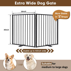 Furggis 52in dog gate used indoors or outdoors for versatile containment.