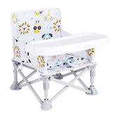 Furmubei portable baby booster seat with tray for convenient meals on the go.