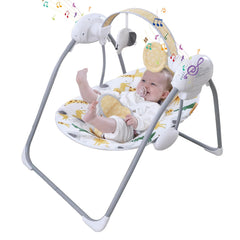 Furmubei Portable Baby Swing folded state for easy storage and travel