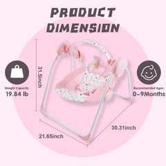 Furmubei portable baby swing features built-in melodies for calming routines.