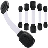 Fursafe&Q cabinet locks packaging shows quick, no-drill safety solution for homes with toddlers.