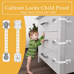 FursafeQ fridge and drawer lock in use for child safety
