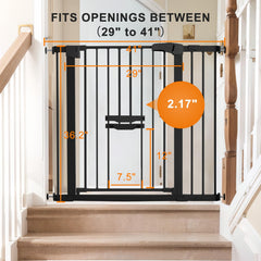 FURTIME gate with auto-close two-way opening demonstrates secure and easy passage