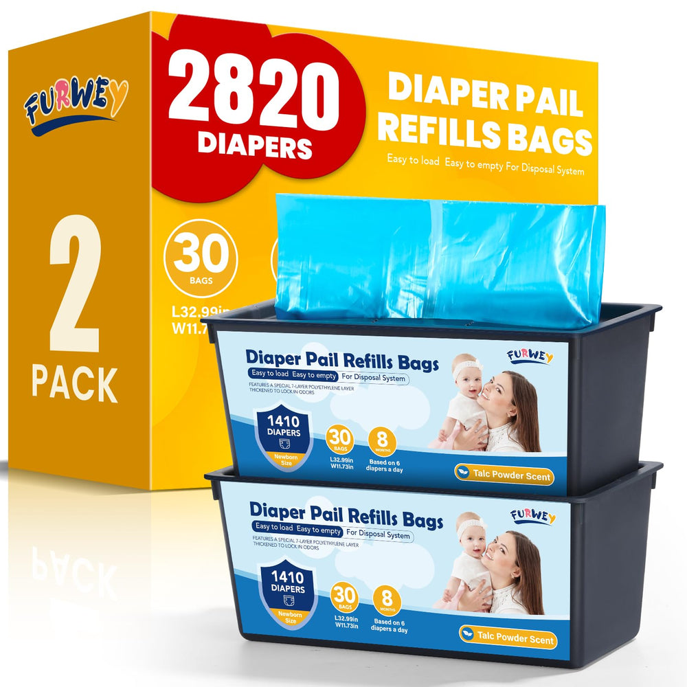 FURWEY diaper-pail-refill large-roll provides long-lasting capacity for busy families.
