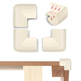 Fvbber L-shape white corner guard protects furniture corners with soft cushioning for safer play.