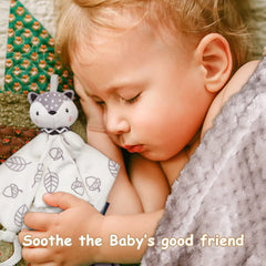 Fvntuey moon wooden rattle natural teether and gentle sound