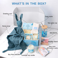Fvntuey soft bunny lovey plush toy offers gentle comfort for baby snuggles.