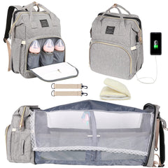 Fwkekye diaper bag backpack with changing station, on-the-go convenience