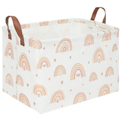 FXOCSHE Boho Rainbow Baskets rectangular design for organized closets and stylish decor.