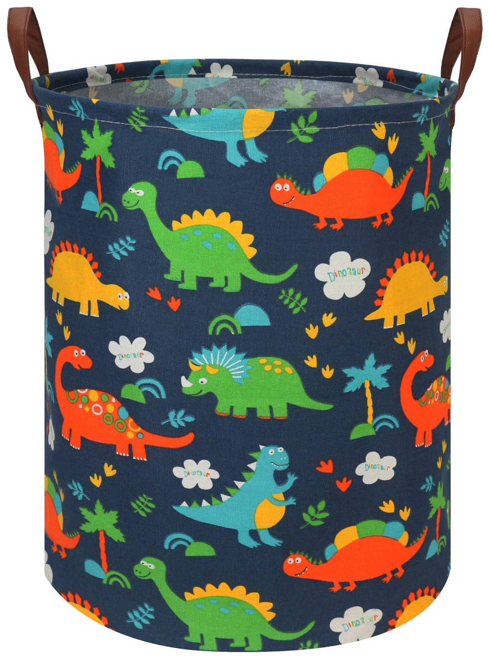 FXOCSHE dinosaur hamper front view shows cute pattern and ample storage