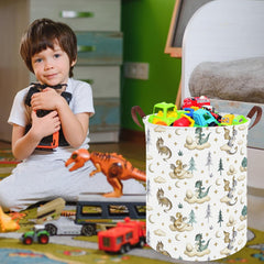 FXOCSHE dinosaur hamper leather handle enables portable storage across rooms