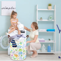 FXOCSHE dinosaur storage basket open top demonstrates large capacity for clothes and toys