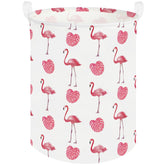 FXOCSHE Flamingo Pink Laundry Hamper shows playful storage for toys and clothes.
