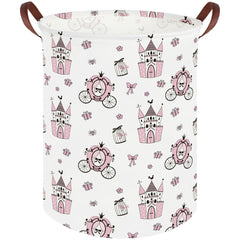 FXOCSHE Princess Castle hamper open view shows roomy toy storage for kids' rooms