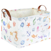 FXOCSHE Rectangle Fish Basket front view for roomy toy storage.