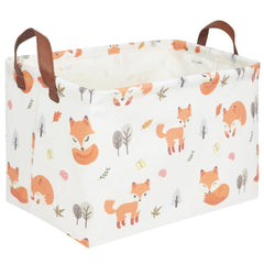FXOCSHE Rectangle Fox Basket closed for tidy toy storage and clutter-free shelves.