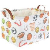 FXOCSHE rectangular ball basket offers sturdy toy storage for kids.