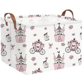 FXOCSHE rectangular castle storage basket for organized clutter and kids' toys.
