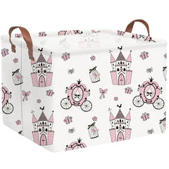 FXOCSHE rectangular castle storage basket for organized clutter and kids' toys.