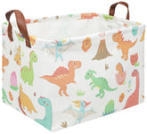 FXOCSHE rectangular dinosaur basket front view for toy storage