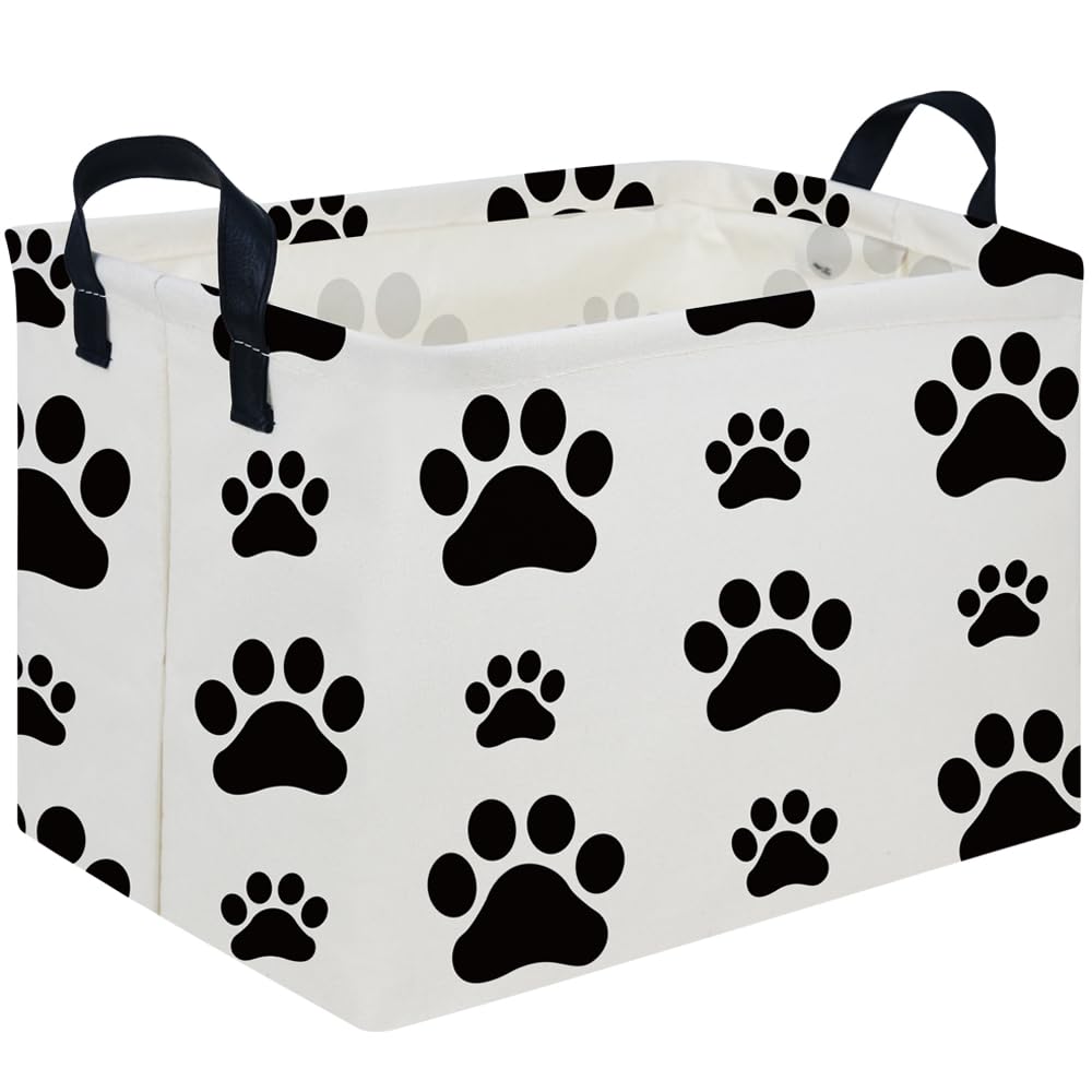 FXOCSHE rectangular dog basket folded design saves space and helps organize toys.