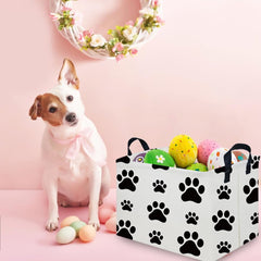 FXOCSHE rectangular dog basket leather handle portable for easy transport.