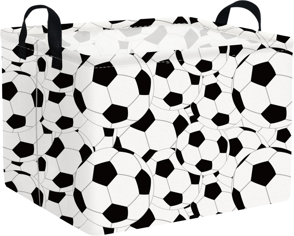 FXOCSHE rectangular Easter soccer basket open shows roomy 15L capacity for toys.