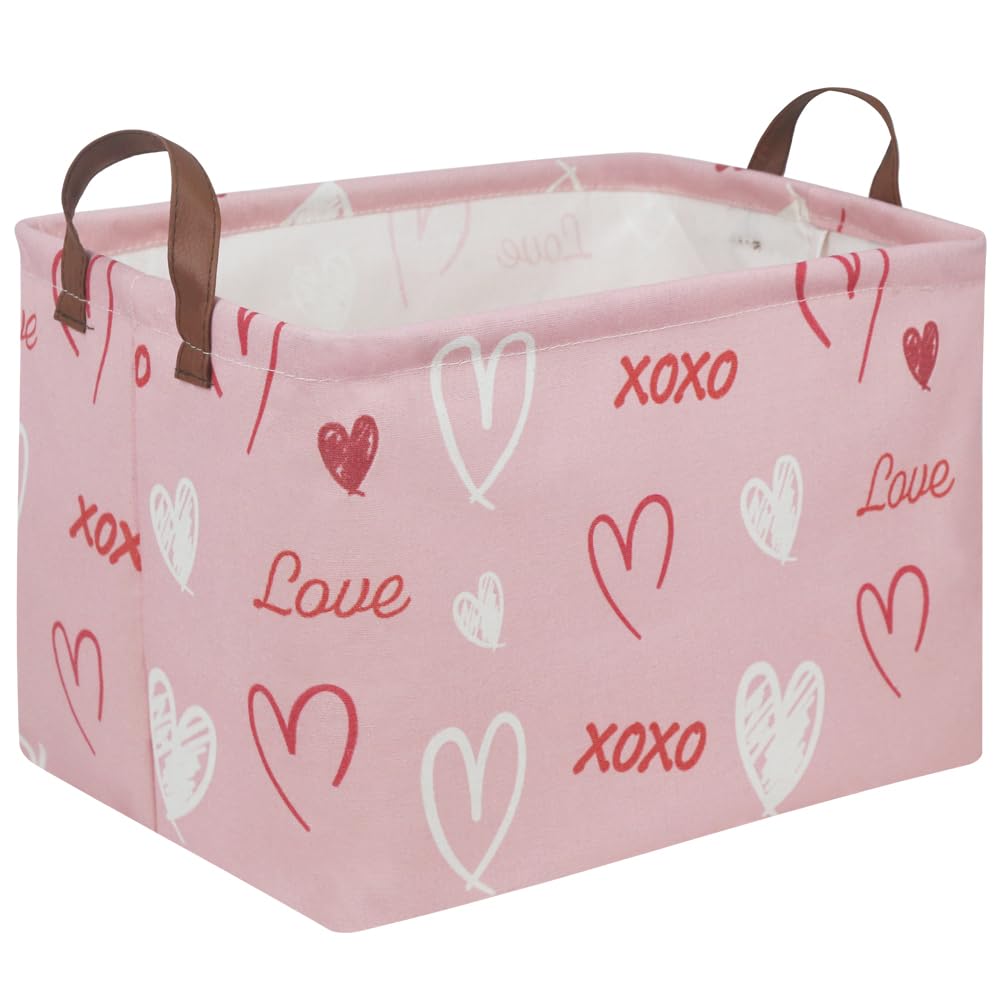 FXOCSHE rectangular girl pink basket for compact nursery organization