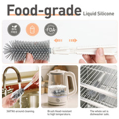 FXXQHT Straw cleaner reaches inside drinking straws easily