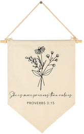 FYSIA nursery scripture canvas banner pennant adds gentle inspiration to a nursery wall