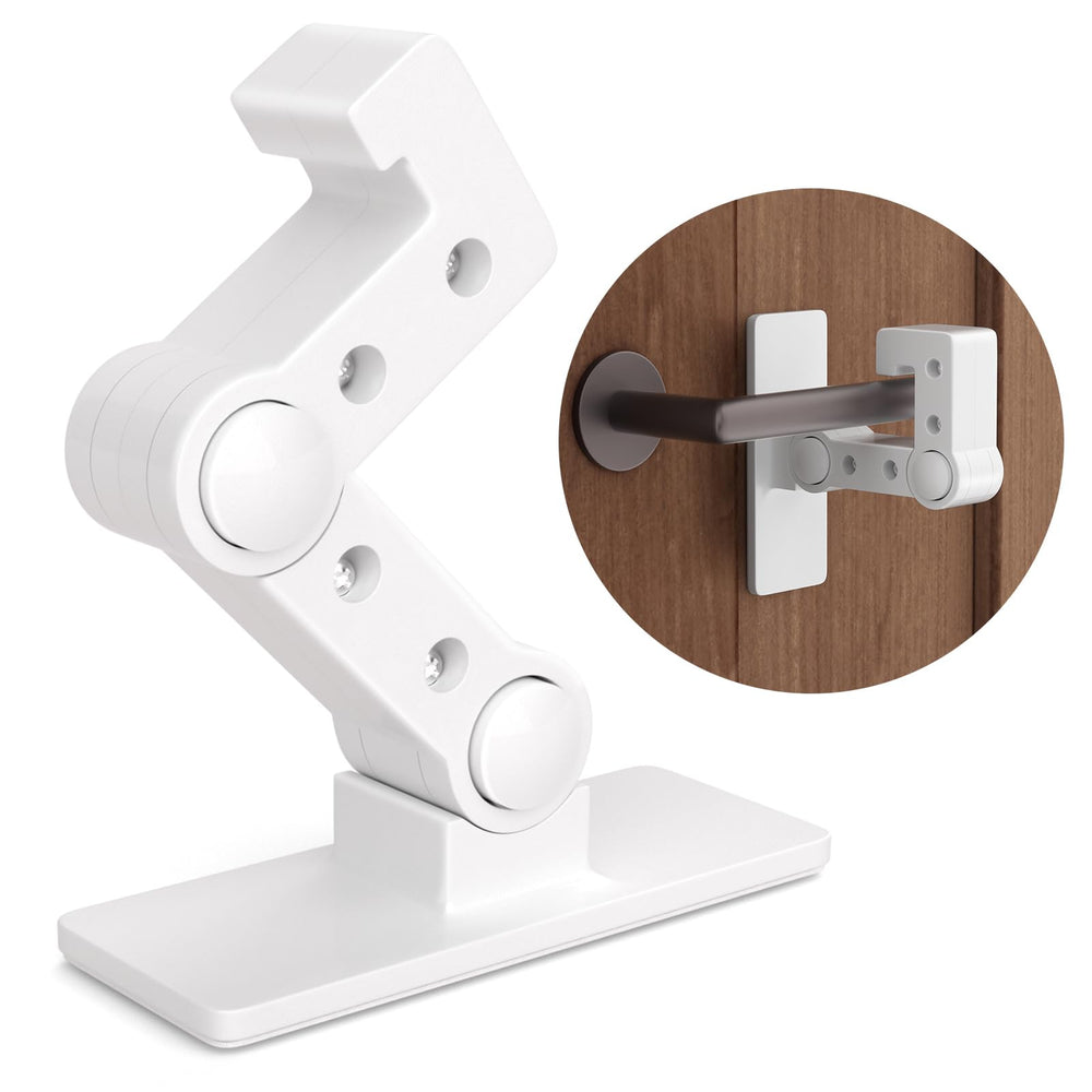 FYY child proof door lever lock 2-pack ready for installation to prevent toddlers from opening doors.