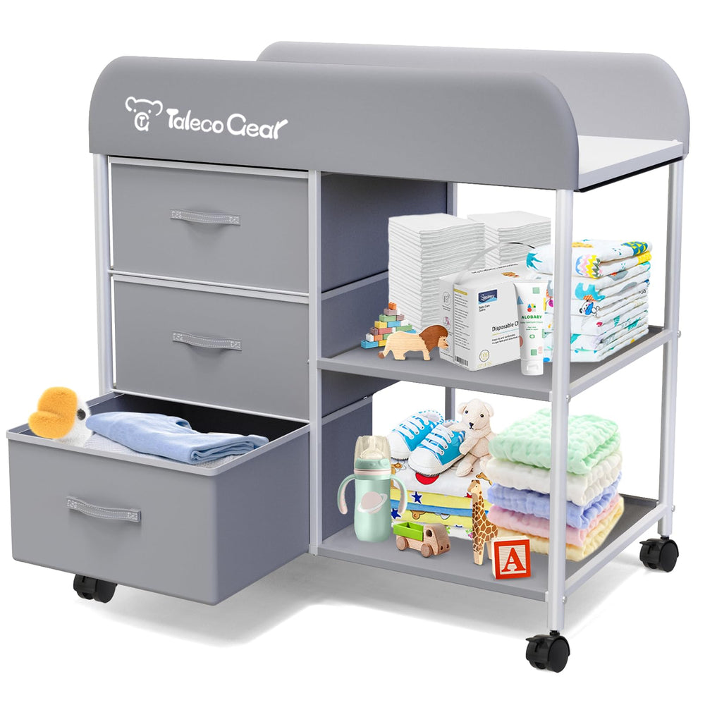 G TALECO GEAR changing table top view with waterproof pad for easy diaper changes