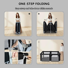 G TALECO GEAR foldable playpen mat demonstrates comfort and quick setup for travel
