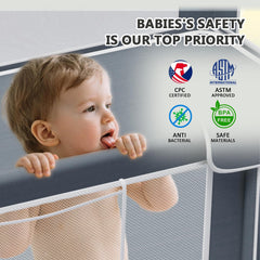 G TALECO GEAR playpen mesh walls provide 360-degree visibility and airflow for safe supervision