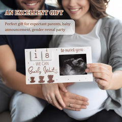 Gaahkai sonogram frame birth details panel captures birth information for a lasting keepsake.