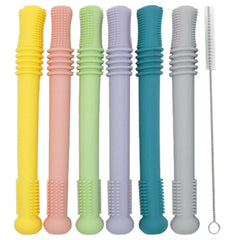 Gadgetime USA Hollow Stick Teether blue closeup shows safe silicone for soothing teething