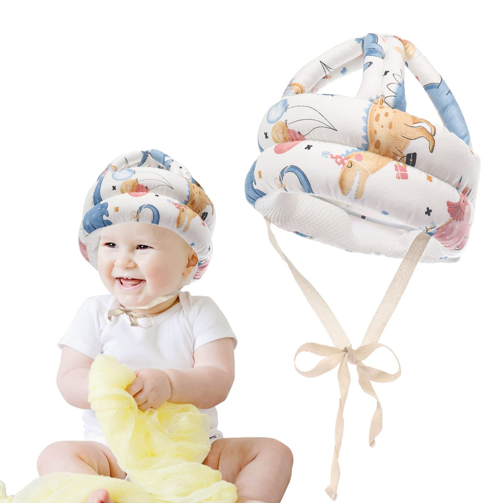 GAGAGIGO baby helmet dinosaur front view for safe crawling and walking.