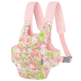 GAGAKU baby doll carrier pink strawberry shows soft cotton for comfortable pretend play.