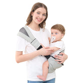 GAGAKU toddler carrier folded compact for easy storage and travel convenience.