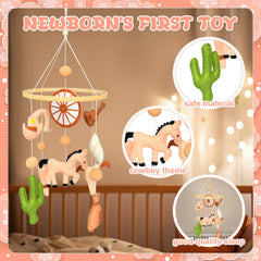 Gaiaring cowboy hat and cloud detail fosters visual focus during naptime