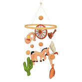 Gaiaring western baby shower mobile over crib for soothing bedtime ambiance