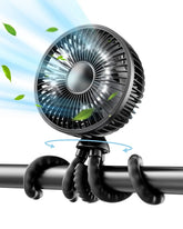 Gaiatop baby stroller fan with tripod clip for hands-free cooling